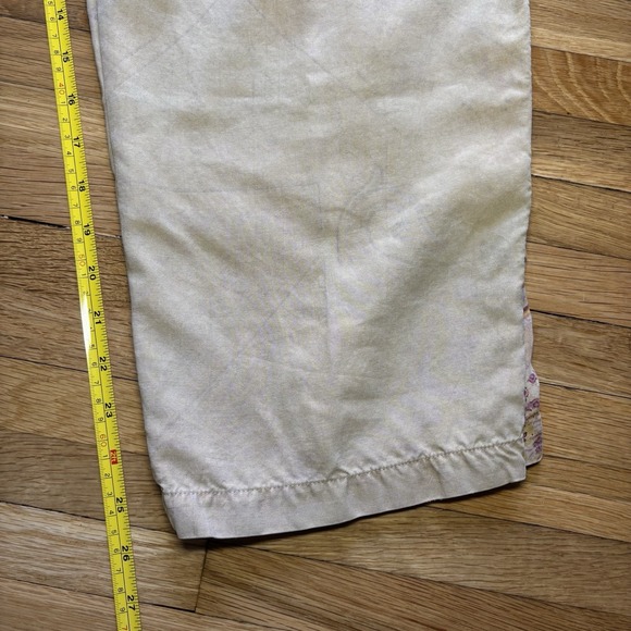 Sundance Ashanti Pants Womens 12 Tan‎ Pink Floral Drawstring Boho Chic Artsy - Picture 10 of 11